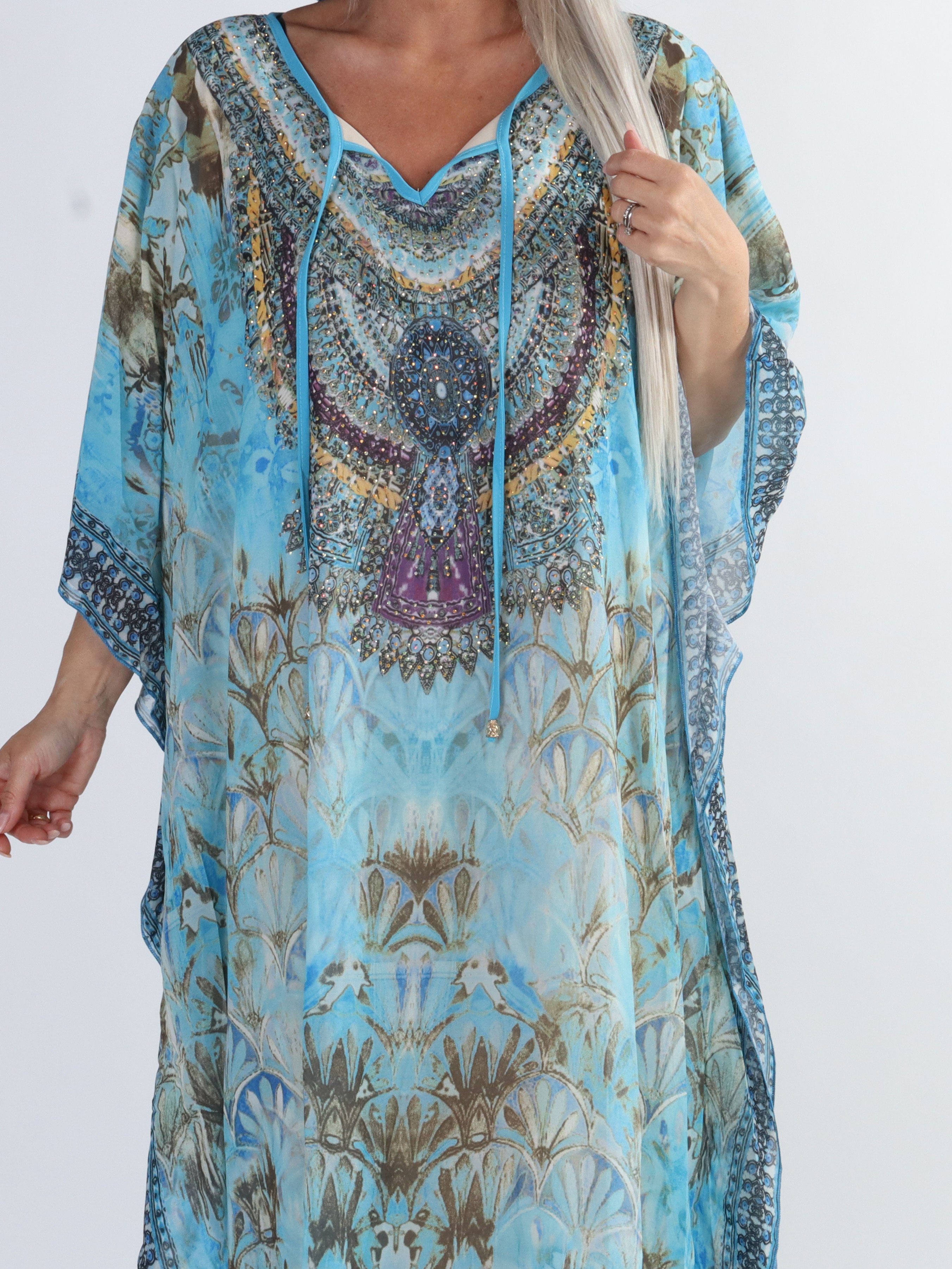 Sasha - Lång plus size tunika med strass